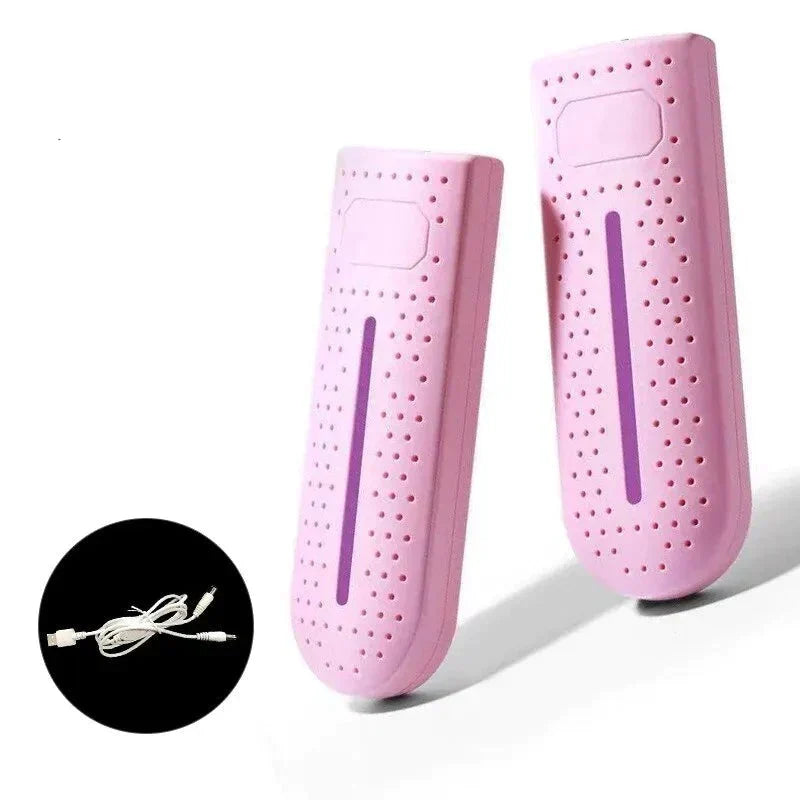 Appareil de séchage rapide et stérilisation UV pour chaussures, assurant hygiène et confort quotidien.