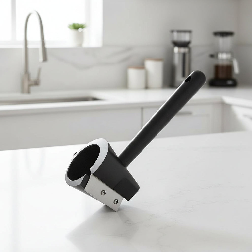 Éplucheur de cuisine ergonomique pour éplucher légumes et fruits sans effort. Préparation facile.