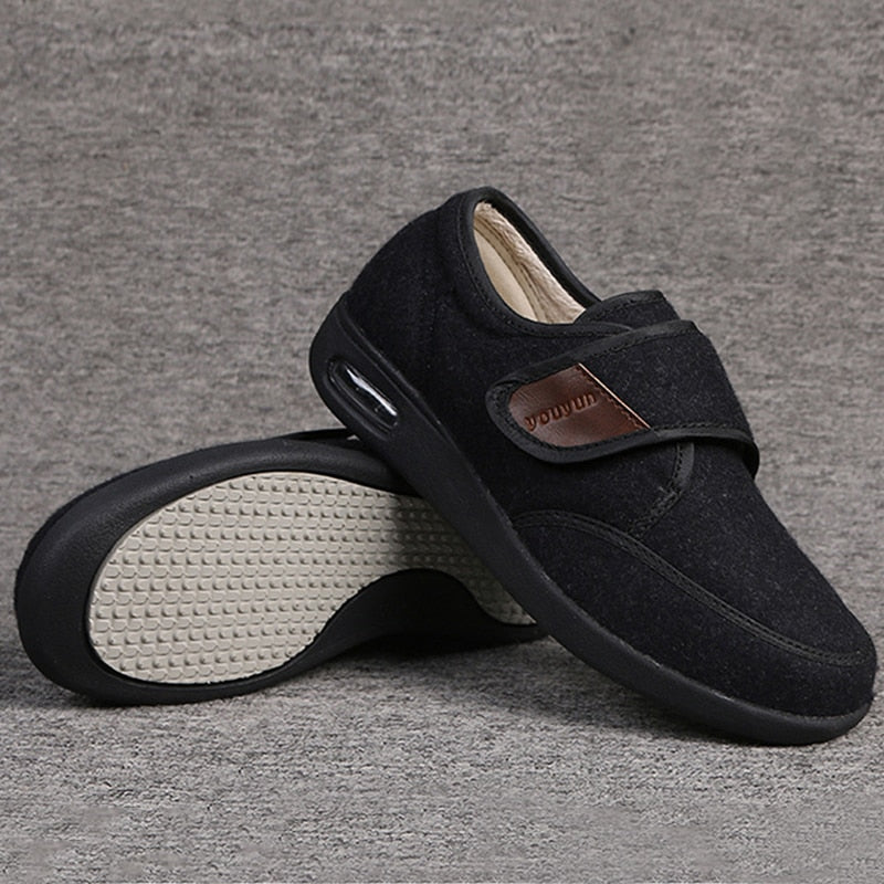 Chaussures décontractées orthopédiques respirantes avec soutien plantaire, idéales pour un usage quotidien et pieds sensibles.