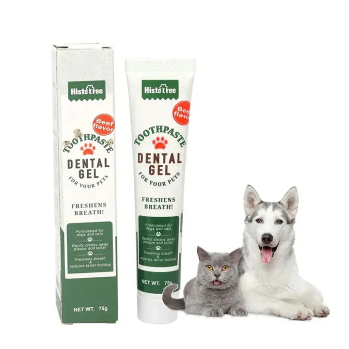Gel dentaire pour animaux, application facile. Favorise une hygiène buccale optimale et une haleine fraîche.