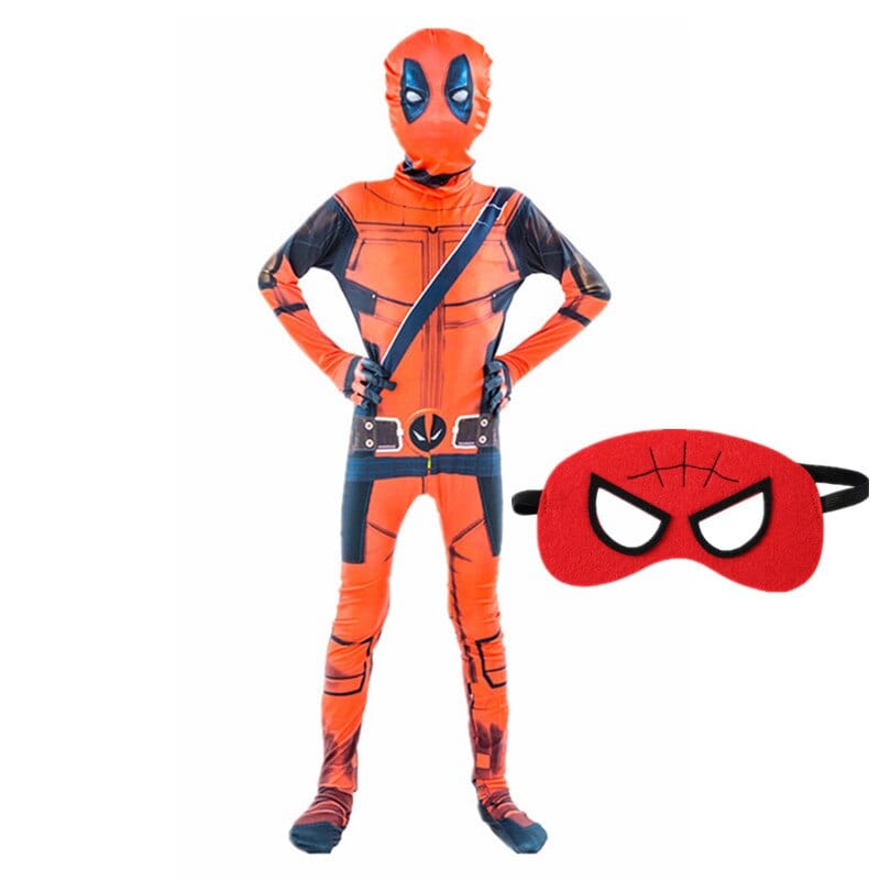 Déguisement Spiderman superhéros pour enfant (4-12 ans) en polyester, idéal carnaval ou fête masquée.