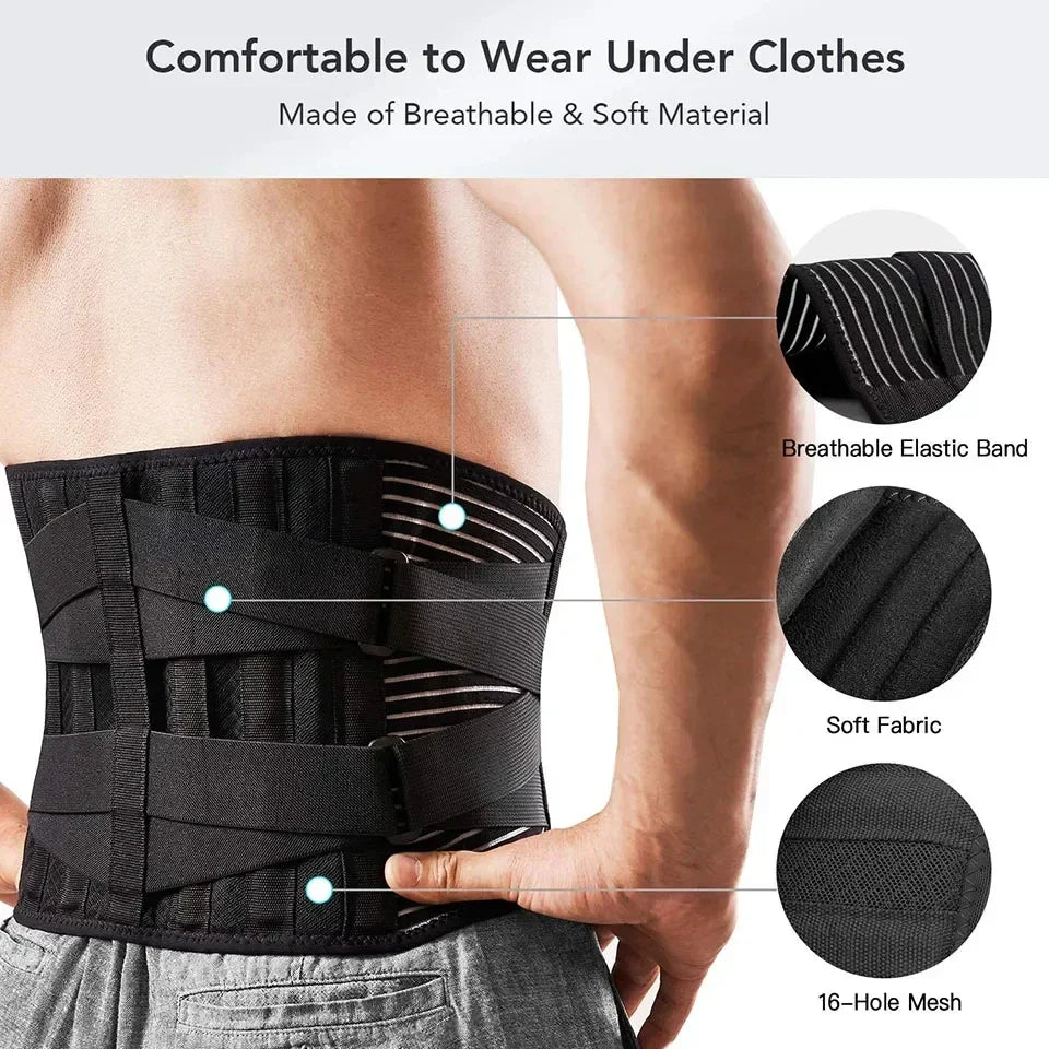 Ceinture lombaire respirante et invisible pour le soulagement de la sciatique et hernie discale, confort optimal.