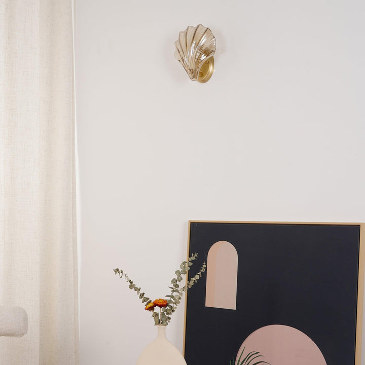 Applique murale coquillage, lumière douce, décoration côtière, touche unique.
