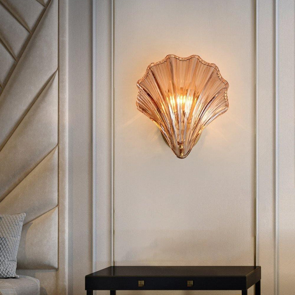 Design unique d'applique murale coquillage, lumière d'ambiance pour chambre moderne.