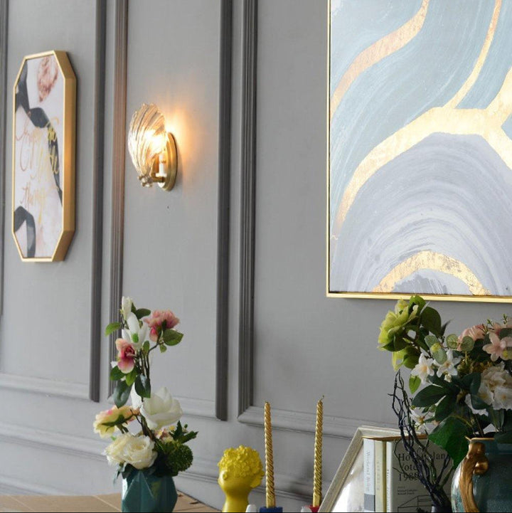 Applique murale coquillage, décorez avec un style marin, éclairage intérieur.