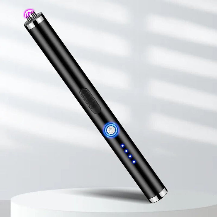 Stylo tactique de défense personnelle en acier inoxydable avec lampe LED intégrée, pour hommes et femmes.