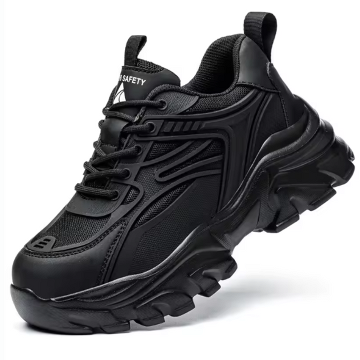 Chaussures de protection femme, antidérapantes, résistantes. Confort optimal pour longues journées de travail.