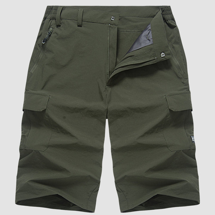Short homme polyvalent, style cargo, séchage rapide pour le sport et les loisirs d'été.