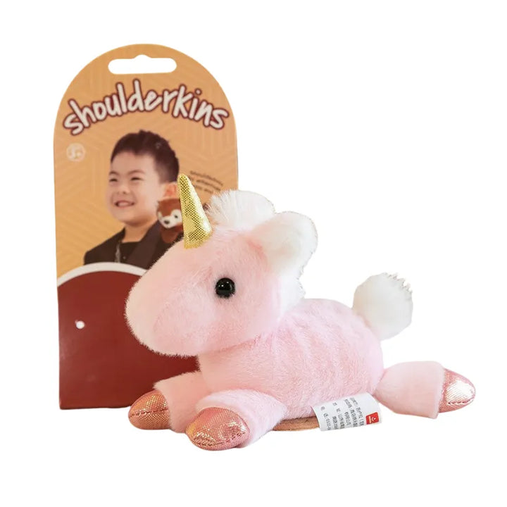 Animal en peluche magnétique fantaisie, se pose sur l'épaule, un compagnon décoratif et unique.