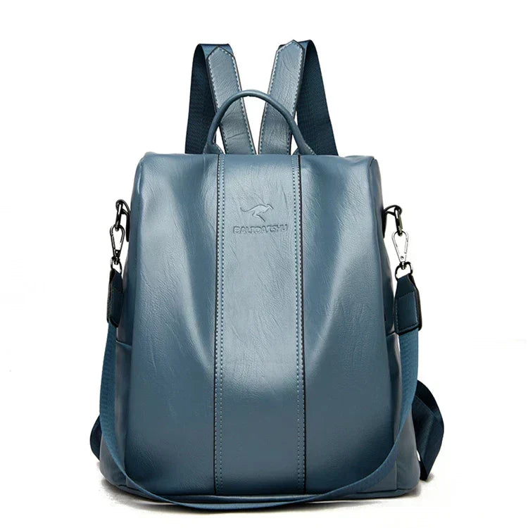 Sac à dos anti-vol sécurisé, design élégant en cuir synthétique, parfait pour la ville et les déplacements.