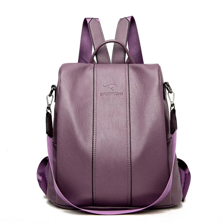 Sac à dos unisexe en cuir synthétique, anti-vol, pour le quotidien, le travail ou les voyages.
