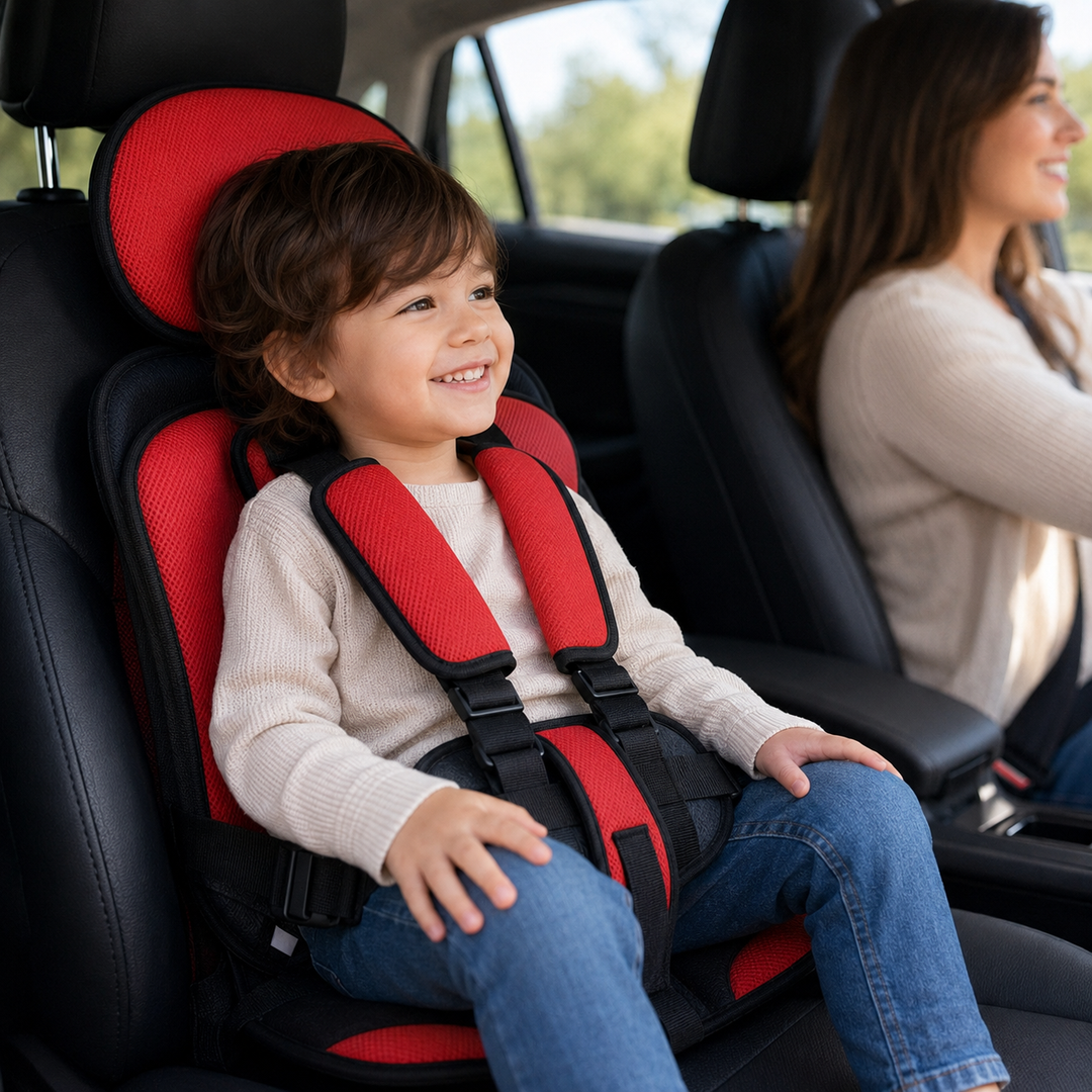 Siège auto respirant et réglable, conçu pour le confort et la sécurité des bébés et jeunes enfants.