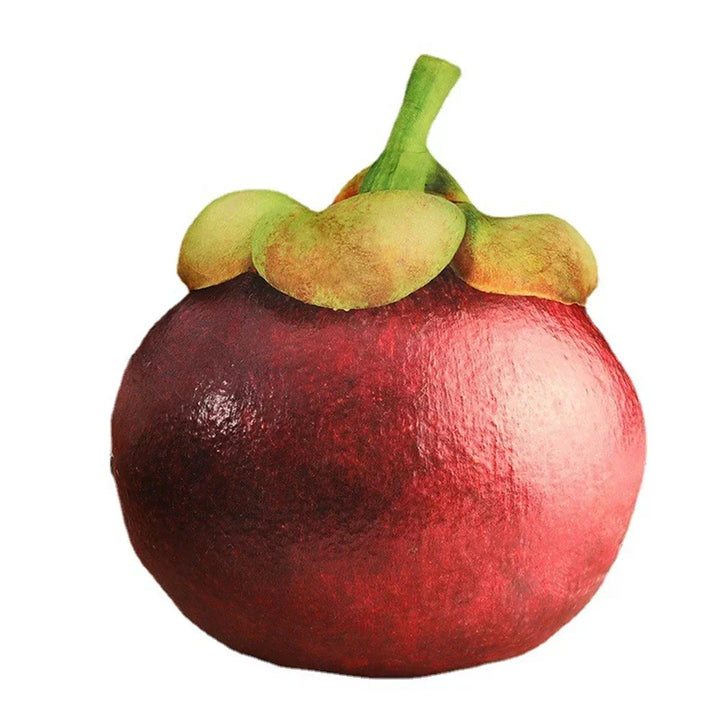 Coussin fruit coloré en peluche, décoration réaliste et amusante pour chambre d'enfant ou salle de jeux.