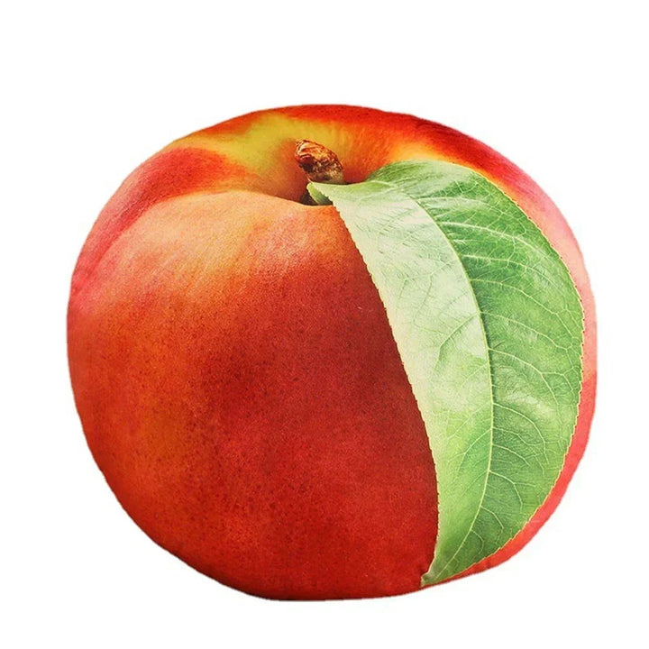 Coussin enfant peluche fruit, texture douce et design réaliste, idéal pour câliner et décorer.