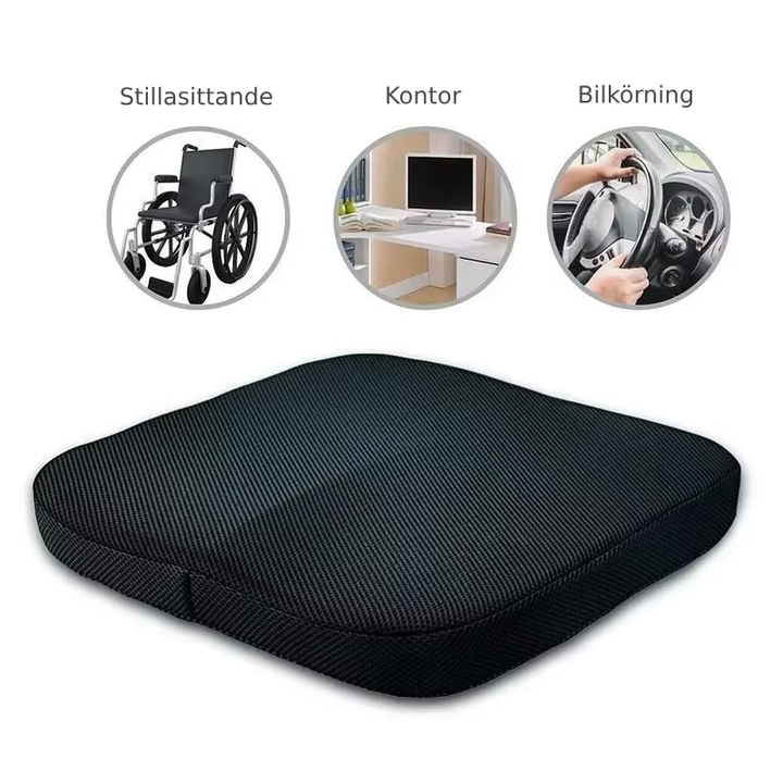 Accessoire chaise de bureau : coussin ergonomique anti-douleur pour le dos et coccyx. Améliore la posture.