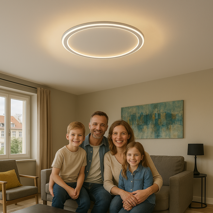 Luminaires intérieur: plafonnier LED dimmable scandinave. Créez une ambiance au salon.