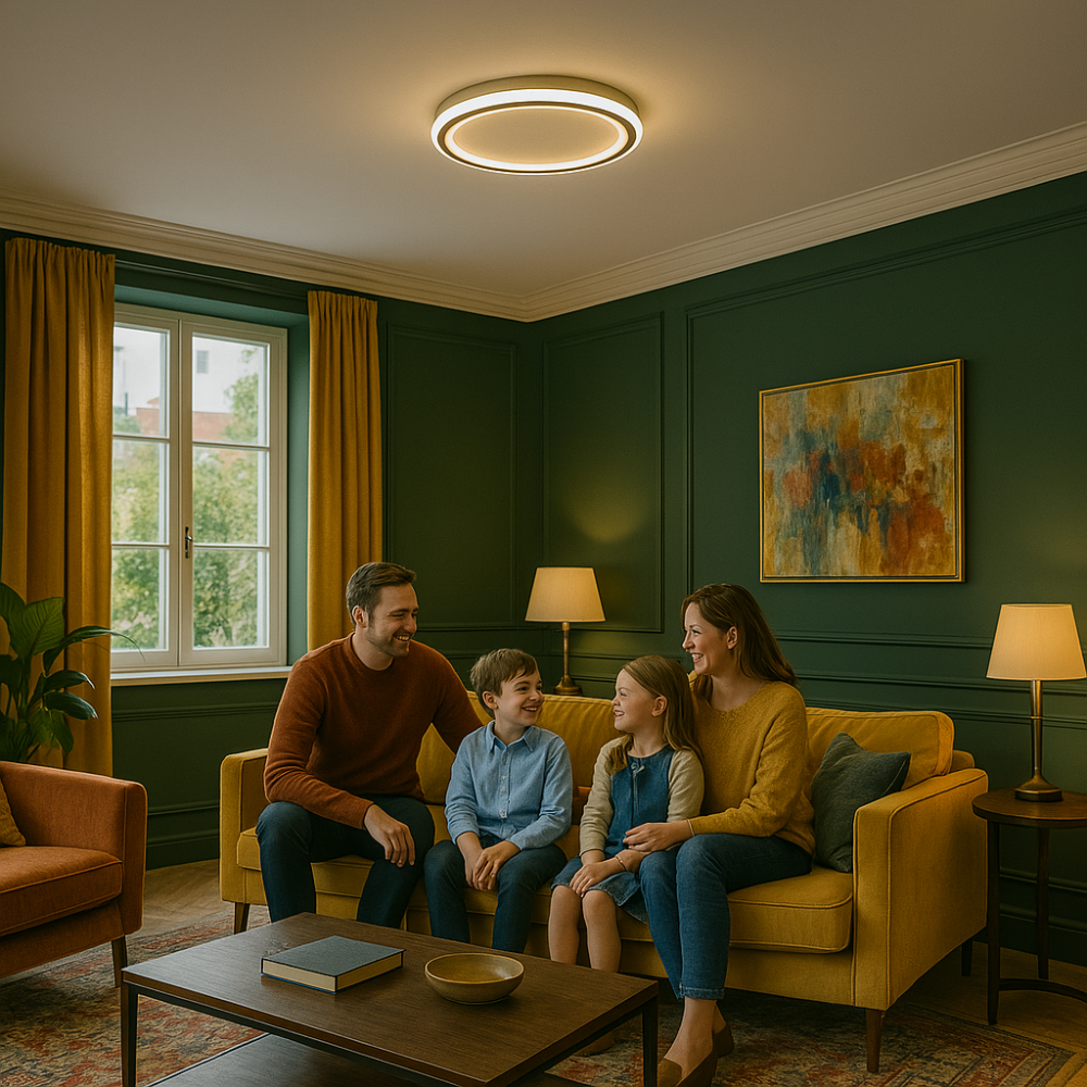 Éclairage plafond LED dimmable, design scandinave. Sublime salon, salle à manger ou couloir.