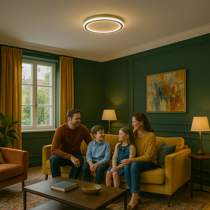 Éclairage plafond LED dimmable, design scandinave. Sublime salon, salle à manger ou couloir.