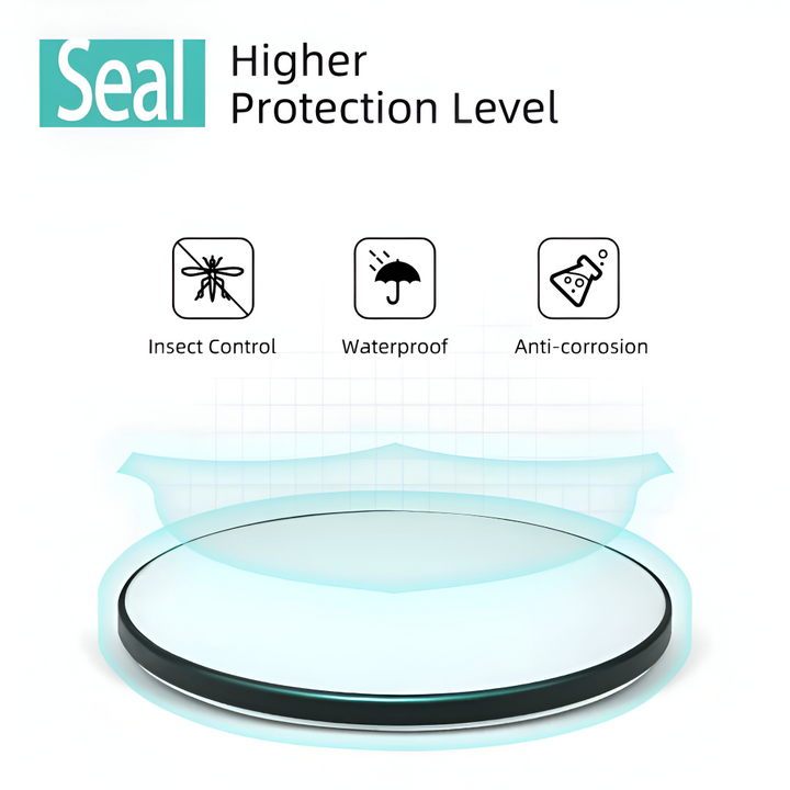 Plafonnier LED rond, ultra fin, blanc, maximise la hauteur de plafond visuellement.