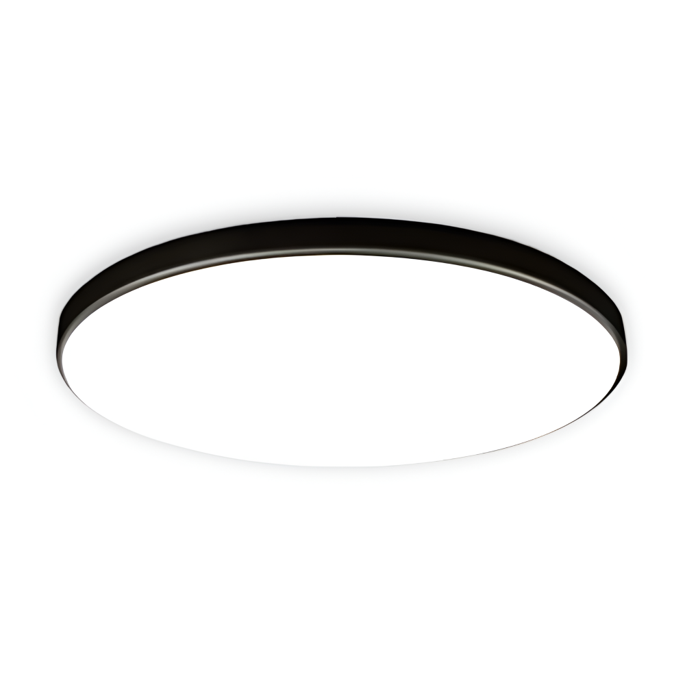 Style moderne : plafonnier LED rond ultra fin, lumière efficace pour toute la maison.