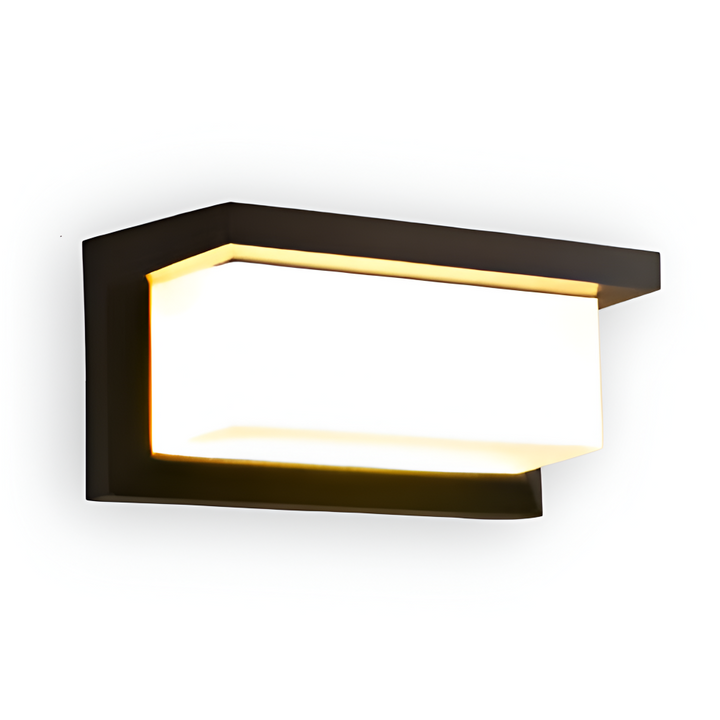 Lampe murale LED extérieure design nordique robuste, étanche et économe en énergie.