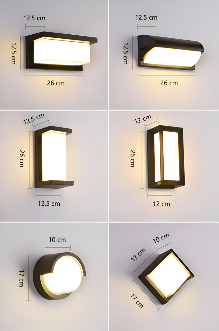 Nuit : Lampe murale LED extérieure intelligente activée par mouvement, éclairage puissant.