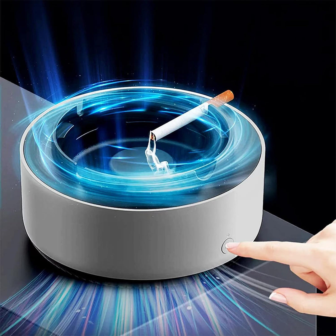 Cendrier purificateur d'air élégant, silencieux, avec filtration efficace pour un intérieur sain.