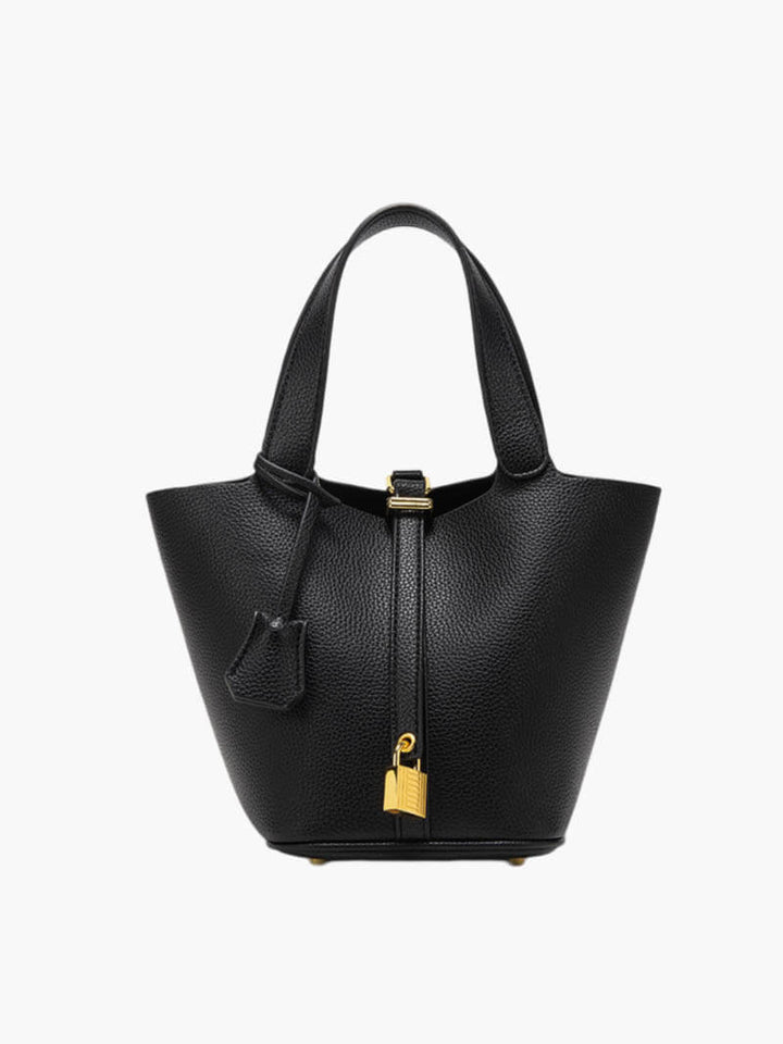 Sac fourre-tout en cuir pour dames, style chic et sophistiqué. Parfait pour toute occasion.