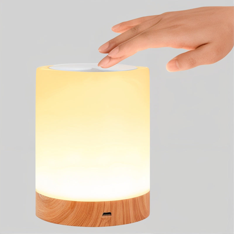 Lampe de chevet LED tactile SoftGlow sans fil, idéale pour chambre ou salon. Éclairage d'ambiance portable.