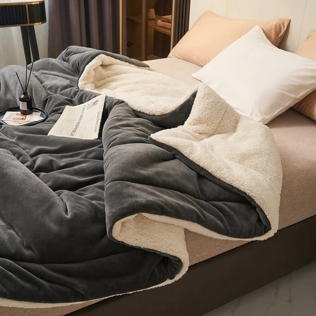 Couverture polaire très chaude en flanelle douce, parfaite pour affronter l'hiver avec bien-être et confort.