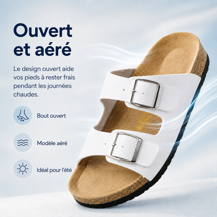 Sandales d'été réglables Solaro pour hommes, avec soutien amélioré, parfaites pour la plage.