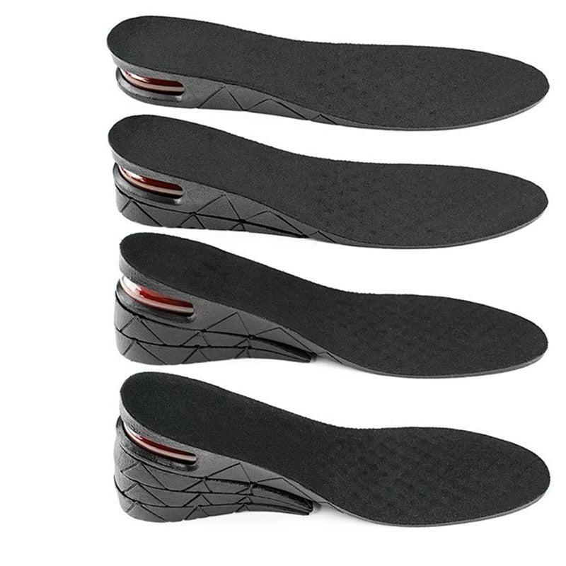 Semelles rehaussantes Lift Ease unisexe avec coussin d'air pour un confort optimal et gain de taille discret.