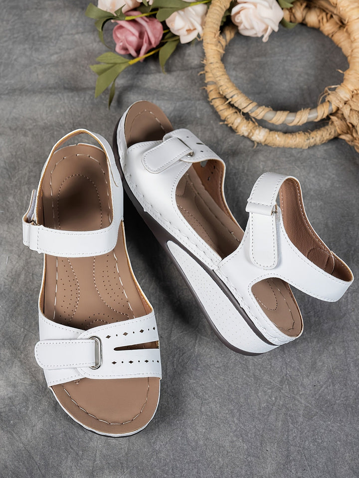 Chaussures d'été décontractées femme, sandales à plateforme confortable et respirante.