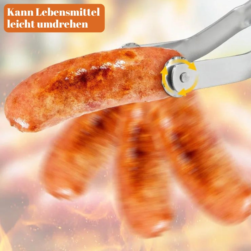 Ustensile de barbecue essentiel : pinces à grillades résistantes à la chaleur pour une cuisson extérieure parfaite.