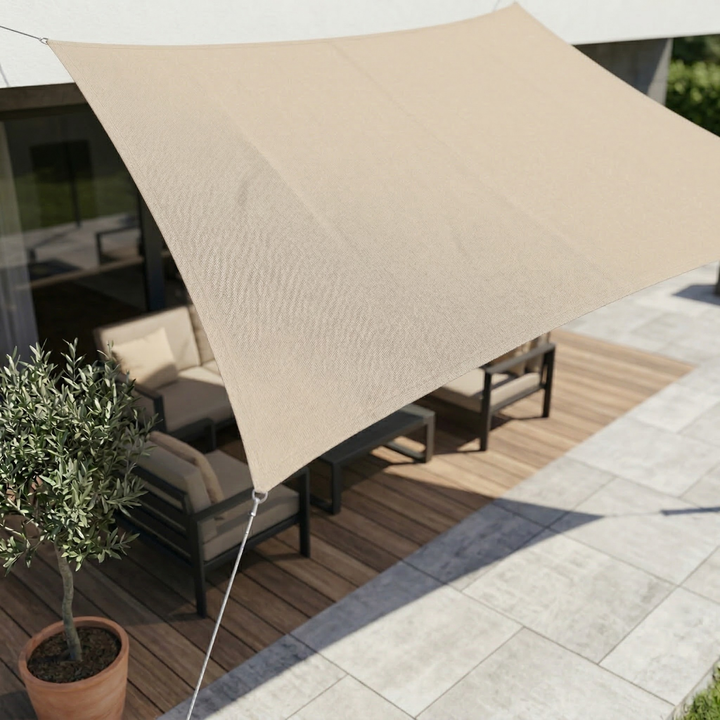 Voile solaire rectangulaire design. Modernise votre extérieur tout en offrant une protection UV supérieure.