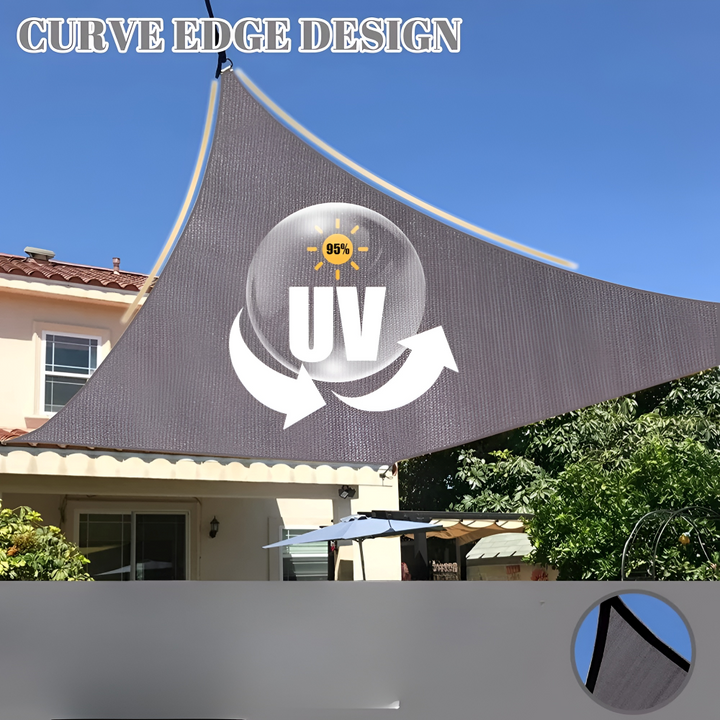 Voile d'ombrage rectangulaire élégante. Facile à installer, ajoute une touche moderne à votre jardin ou terrasse.