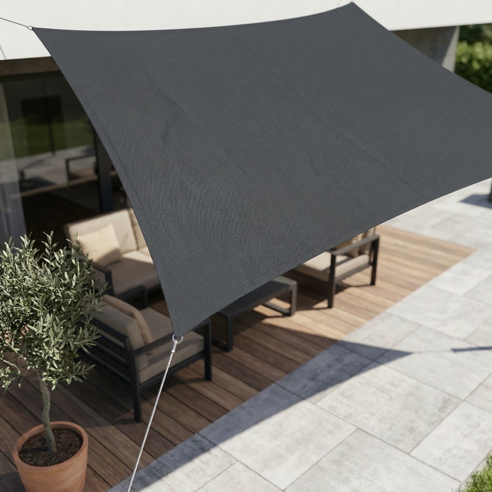 Toile d'ombrage rectangulaire imperméable. Protection UV maximale pour votre extérieur. Confort garanti.