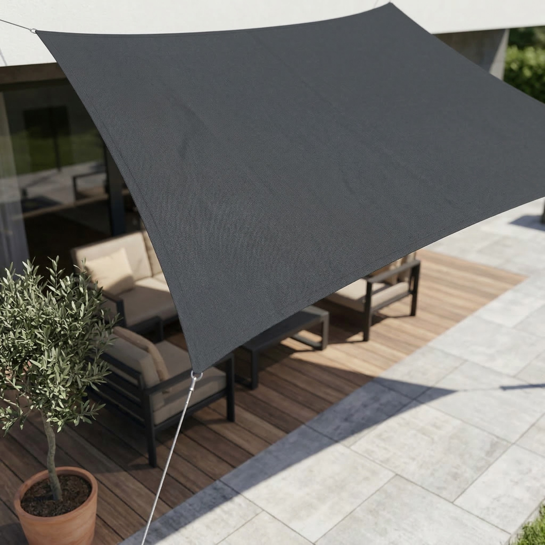 Toile d'ombrage rectangulaire imperméable. Protection UV maximale pour votre extérieur. Confort garanti.