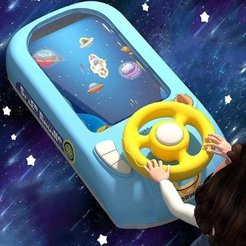 Jouet volant de course AstroDrive pour enfants, avec sons et lumières interactifs. Idéal pour futurs pilotes.