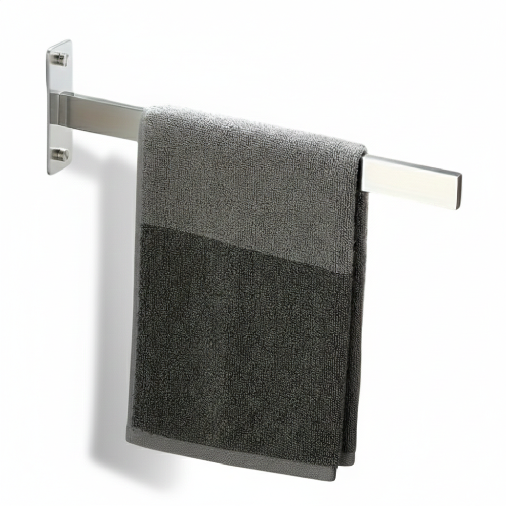 Support serviettes fixation murale, acier inoxydable, noir mat, design moderne.
