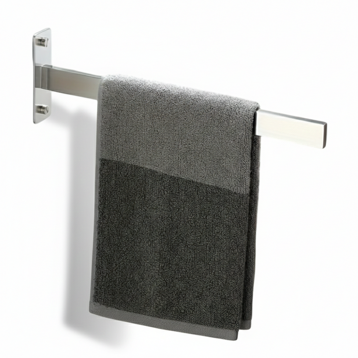 Support serviettes fixation murale, acier inoxydable, noir mat, design moderne.