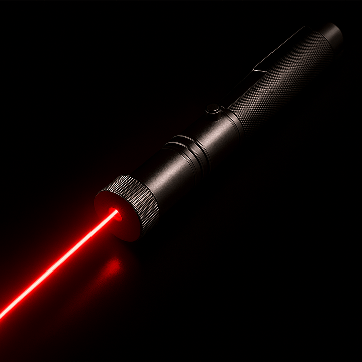 Pointeur laser vert et rouge rechargeable, idéal pour exploration et présentations professionnelles.