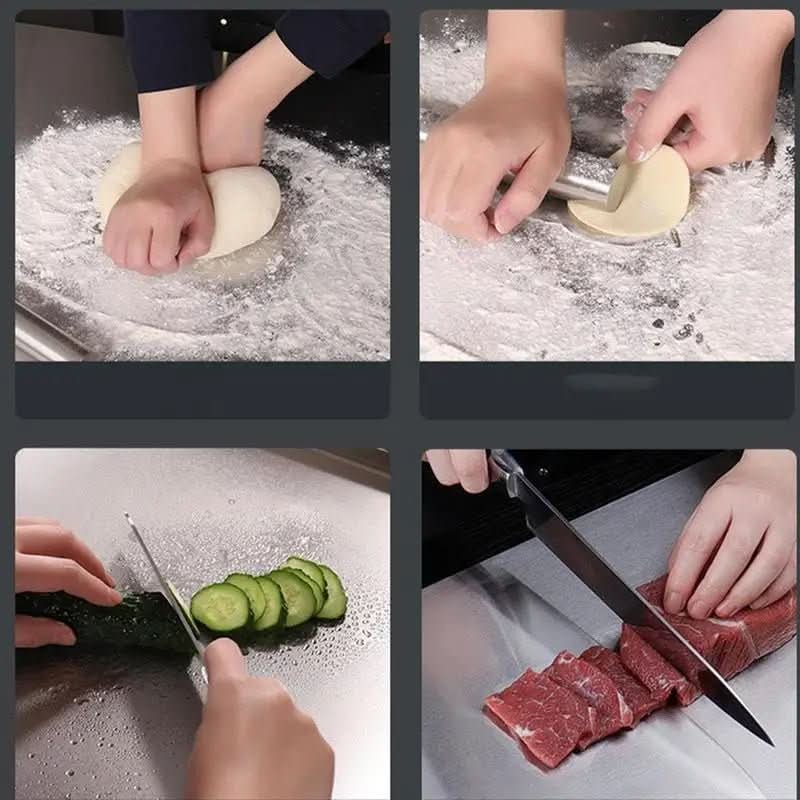 Planche à découper durable et facile à nettoyer, indispensable pour toute préparation alimentaire en cuisine.