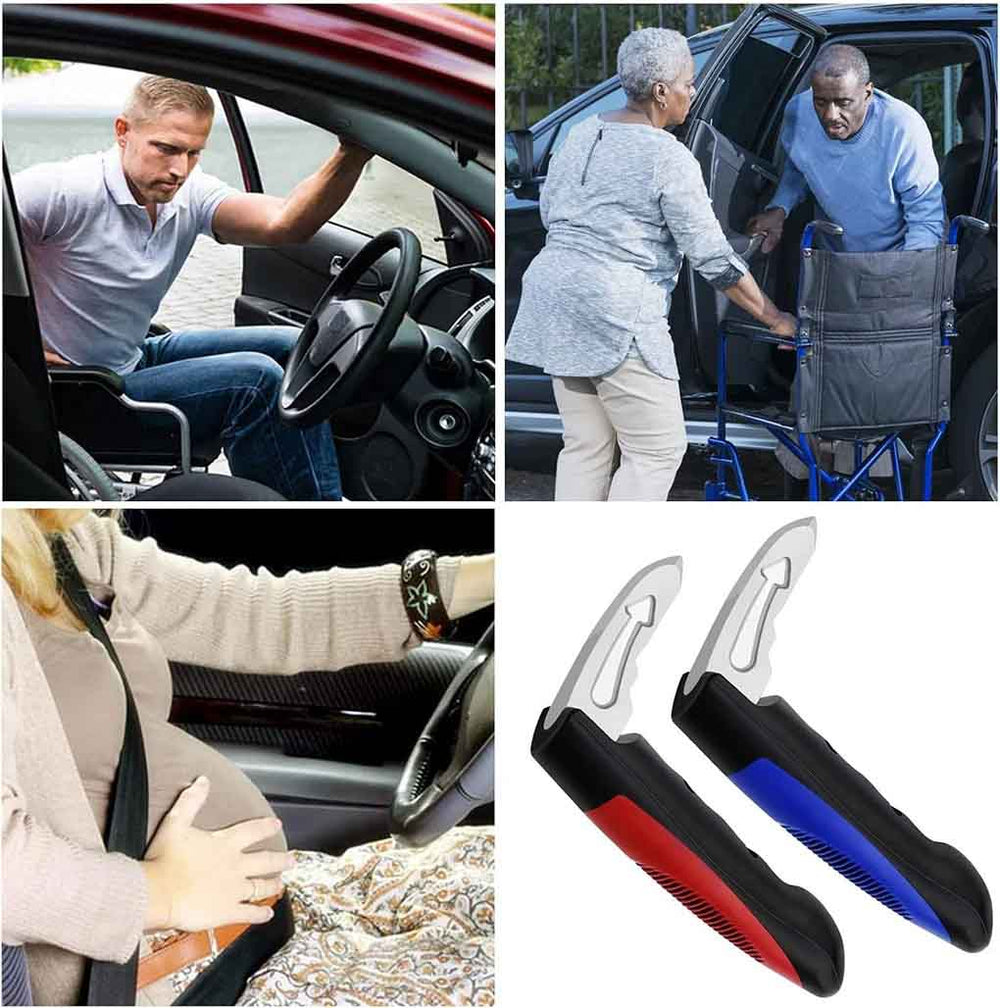 Aide portable ergonomique pour voiture, offrant un soutien sécurisé aux seniors et personnes à mobilité réduite pour plus de confort.
