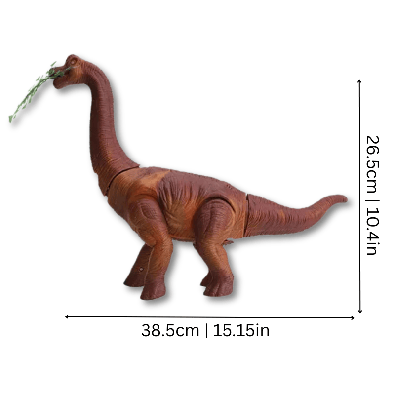 Dinosaure jouet robotique interactif, projections lumineuses colorées et effets sonores réalistes pour enfants.