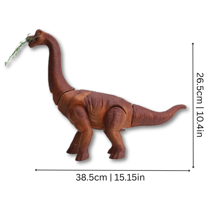 Dinosaure jouet robotique interactif, projections lumineuses colorées et effets sonores réalistes pour enfants.