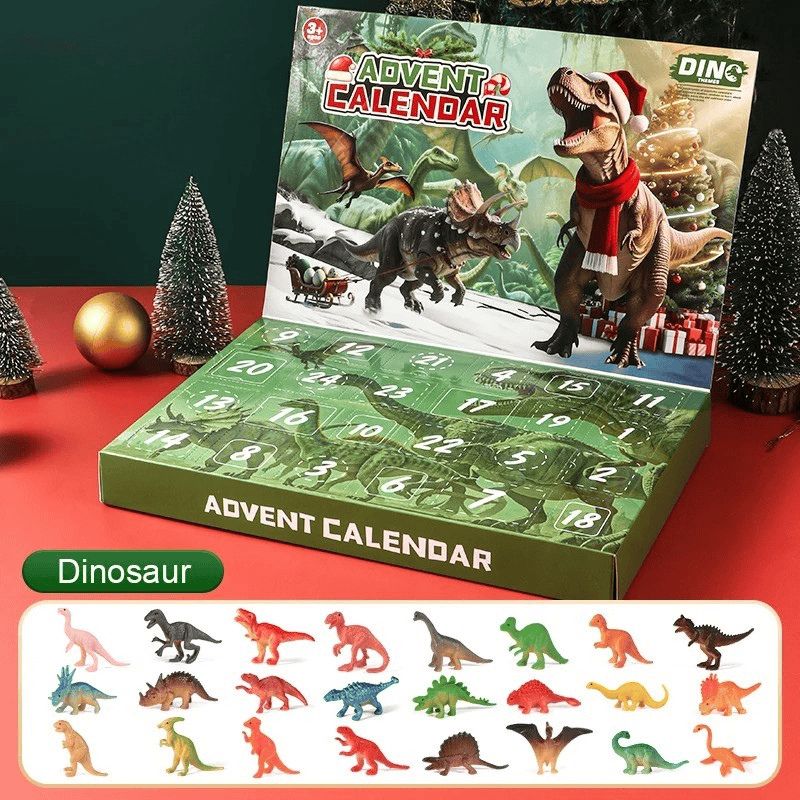 Calendrier de l'Avent dinosaures, magie jurassique pour enfants, 24 surprises pour l'avent.