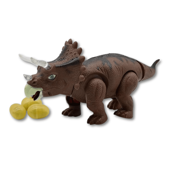 Expérience ludique avec jouet dinosaure interactif: sons, lumières, et projections pour enfants aventureux.