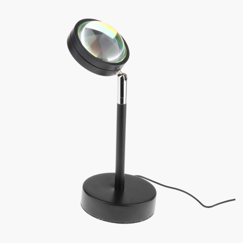 Projecteur LED coucher de soleil pour chambre, crée une atmosphère relaxante et une lumière chaude unique.