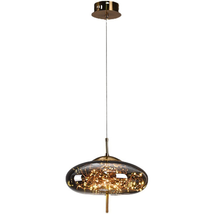 Design contemporain: Suspension LED AstraGlow pour un éclairage moderne et sophistiqué.